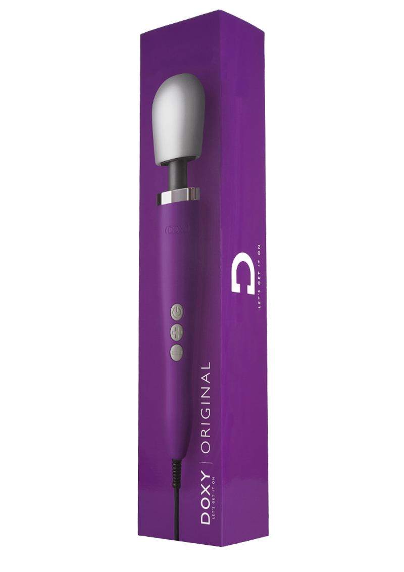 DOXY Plug-In Vibrating Wand Body Massager Purple