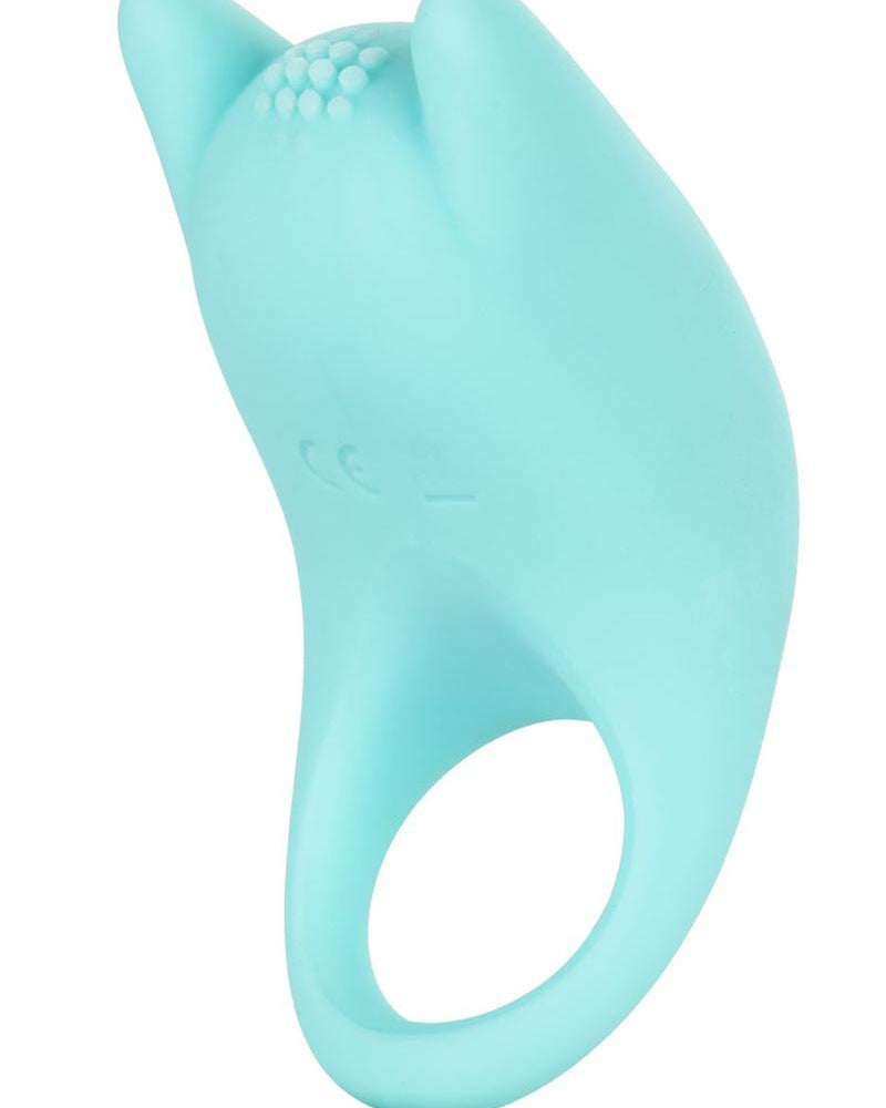 Silicone USB Rechargeable Dual Exciter Enhancer Ring Waterproof Teal
