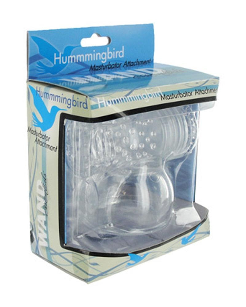 Accesorio masturbador Wand Essentials Hummingbird transparente de 3,25 pulgadas