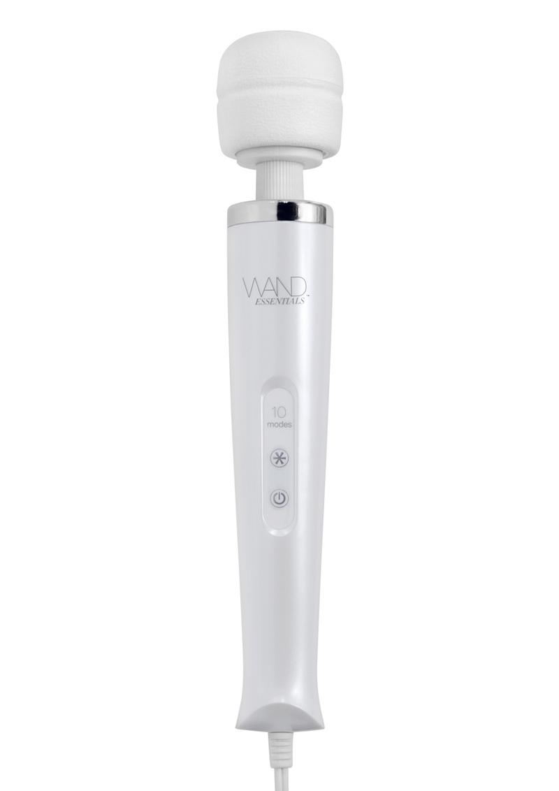 Masajeador de varita con enchufe y 10 funciones Spellbinder Flexi-Neck de Wand Essentials, color blanco, 12,75 pulgadas