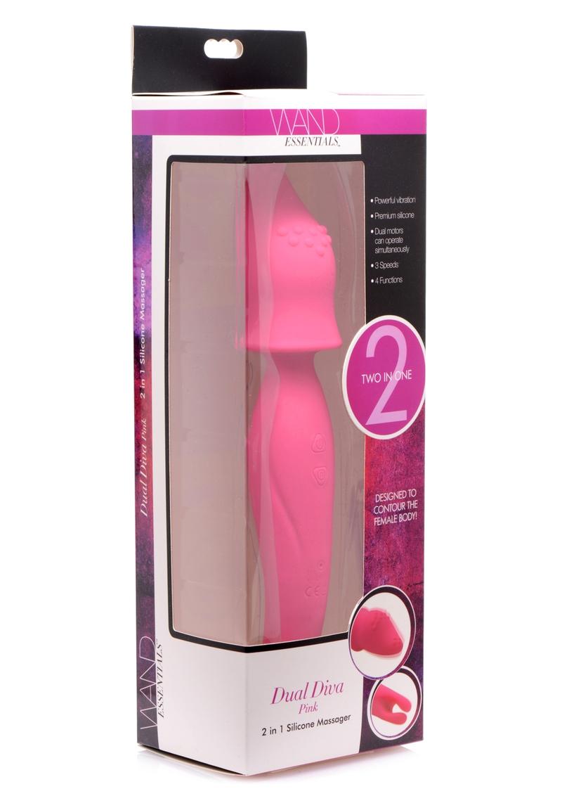 Masajeador 2 en 1 Wand Ess Dual Diva rosa