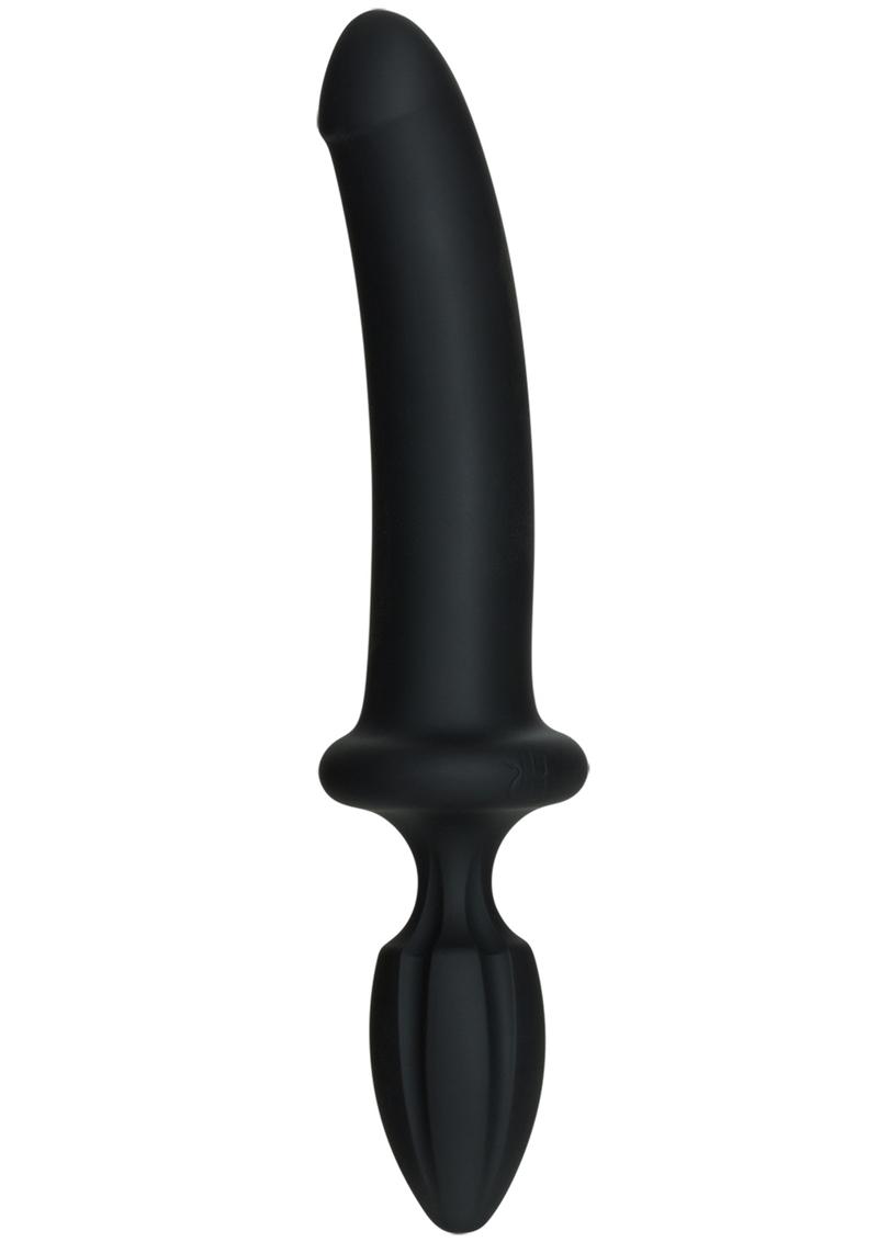 Kink Secondskyn Dual Density Silicone Fuck Plug Black 20.25 Inch