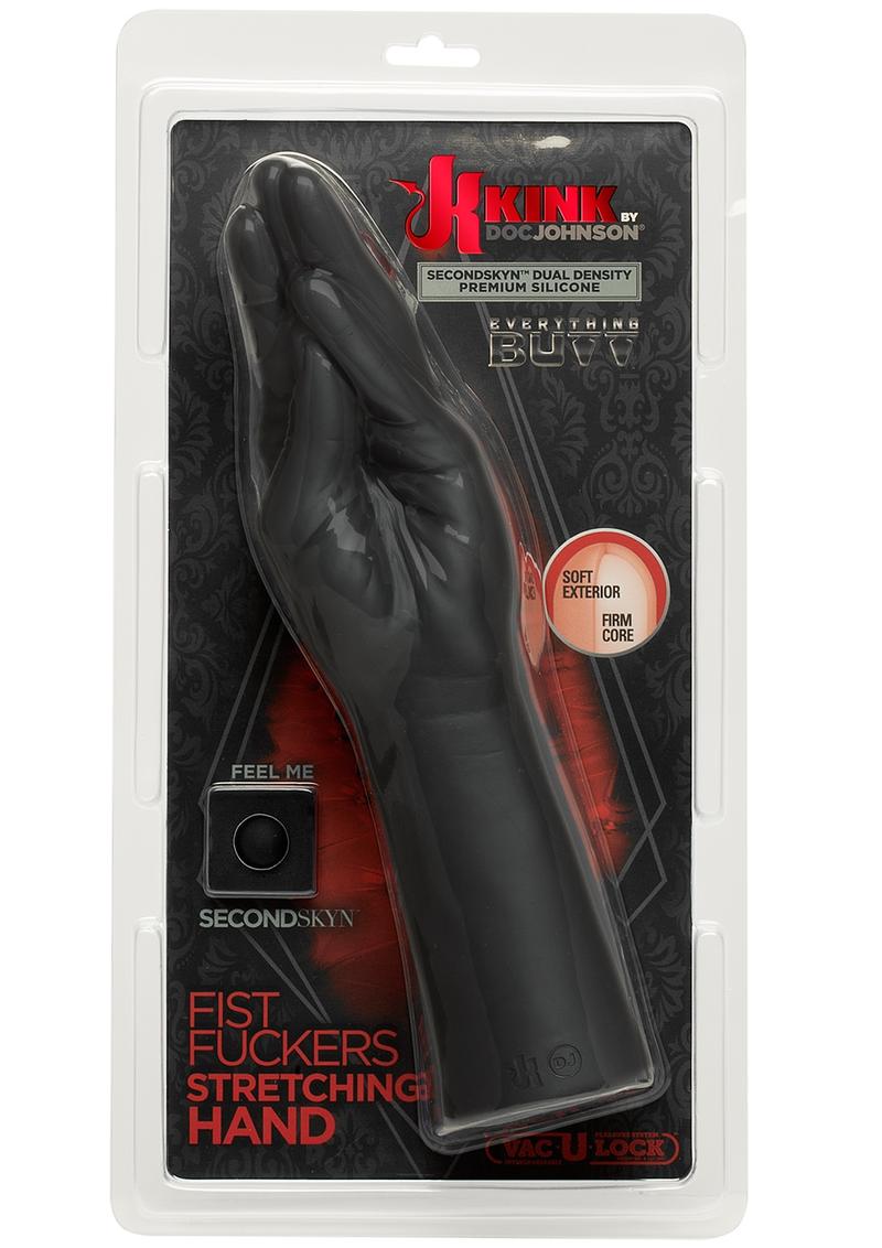 Kink Fist Fuckers Stretching Hand Dual Density Silicone Probe Black 11.5 Inch