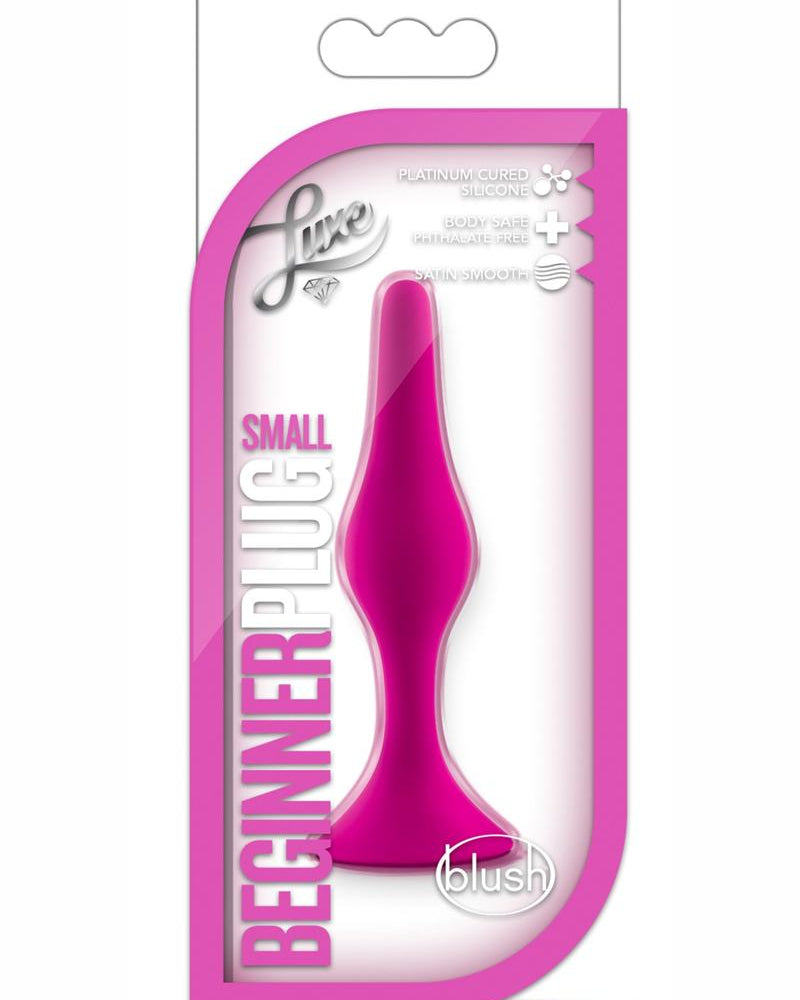 Tapón anal de lujo para principiantes, pequeño, color rosa