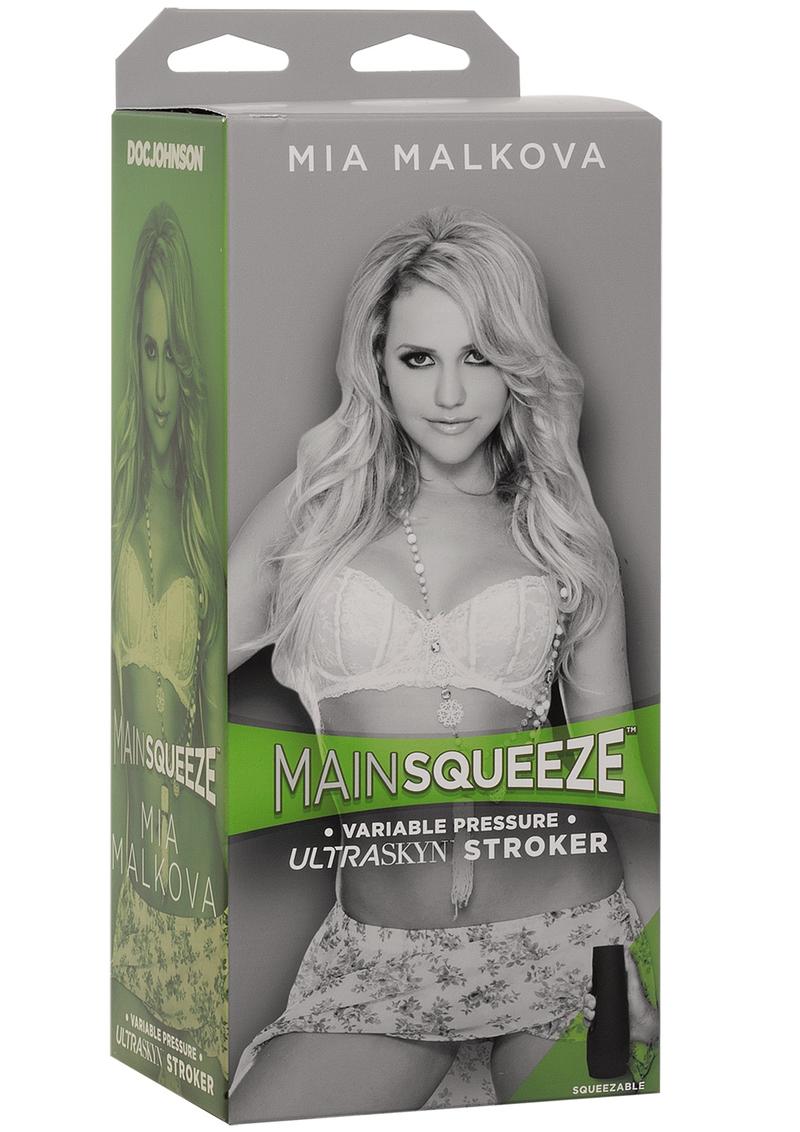 Main Squeeze Mia Malkova Variable Pressure Ultraskyn Stroker Pussy Masturbator Vanilla 8 Inch