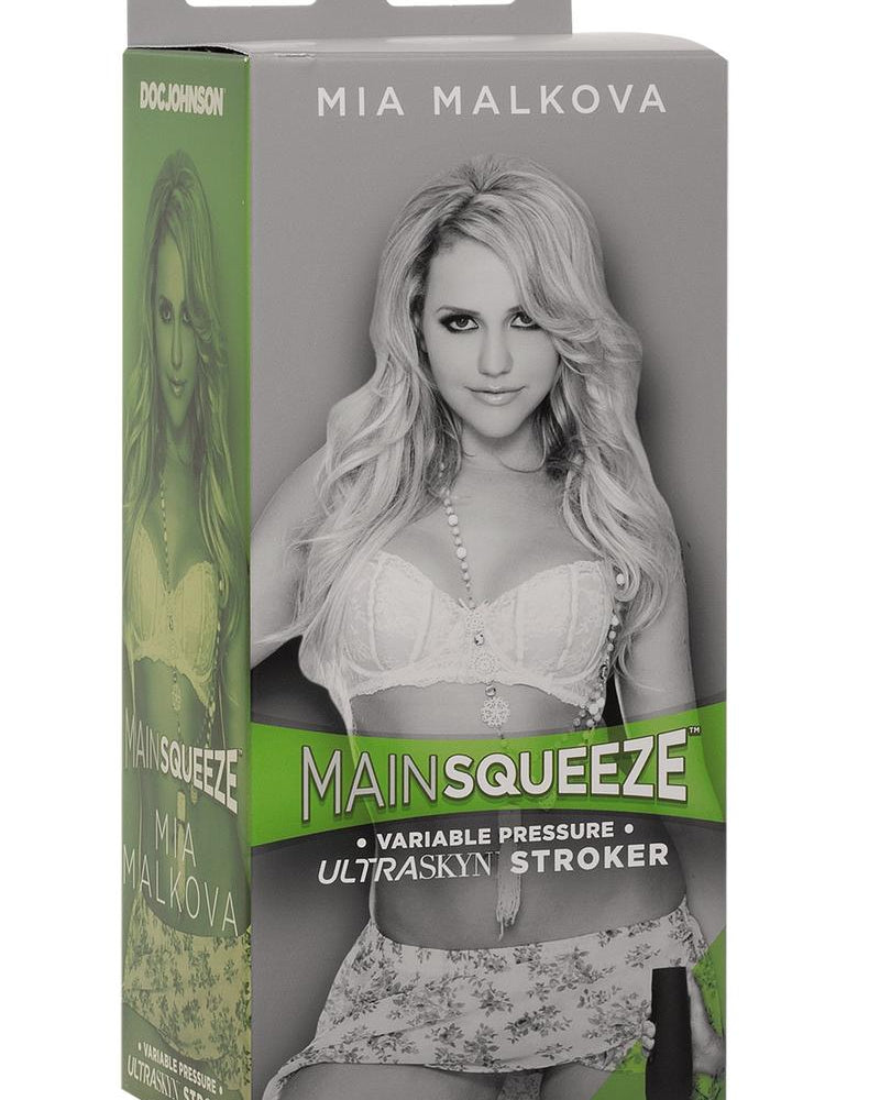 Main Squeeze Mia Malkova Variable Pressure Ultraskyn Stroker Pussy Masturbator Vanilla 8 Inch