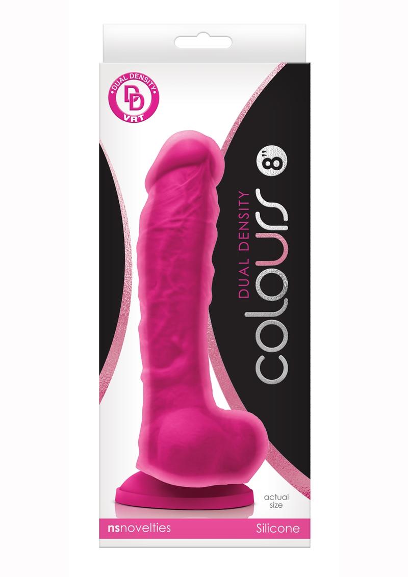 Colours Dual Density 8 Non Vibrating Silicone Pink