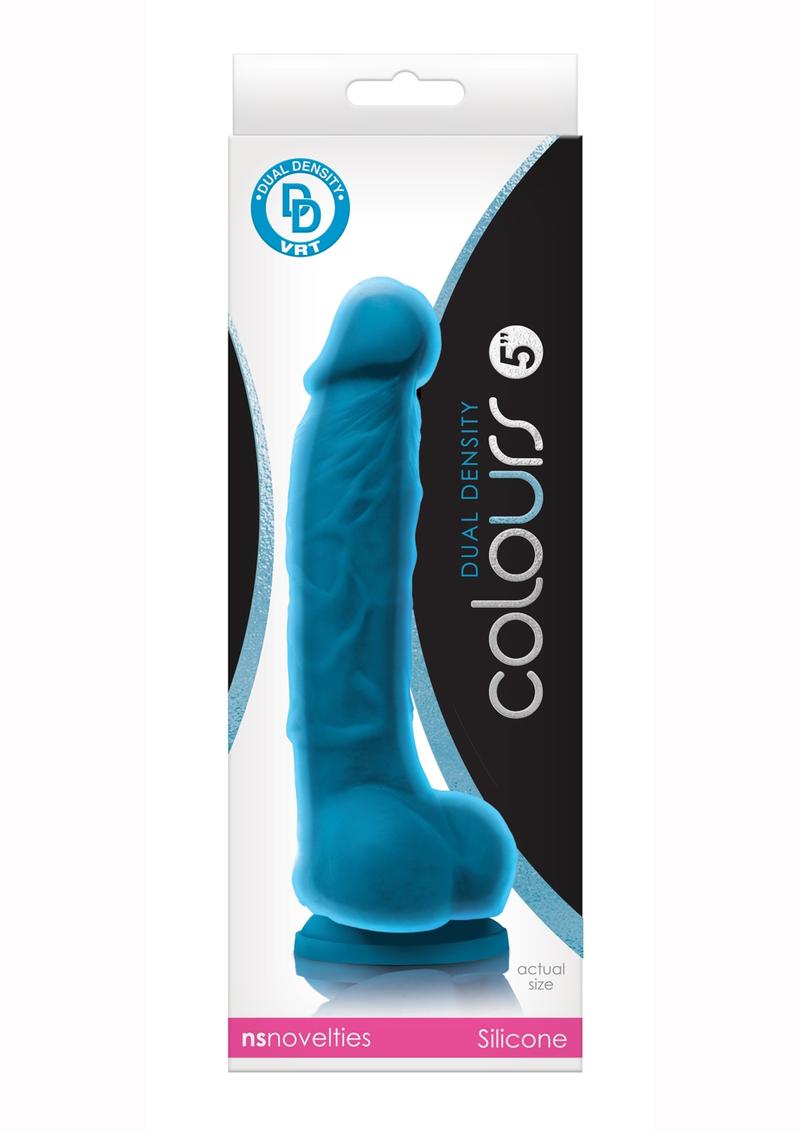 Consolador de 5 colores de doble densidad sin vibración