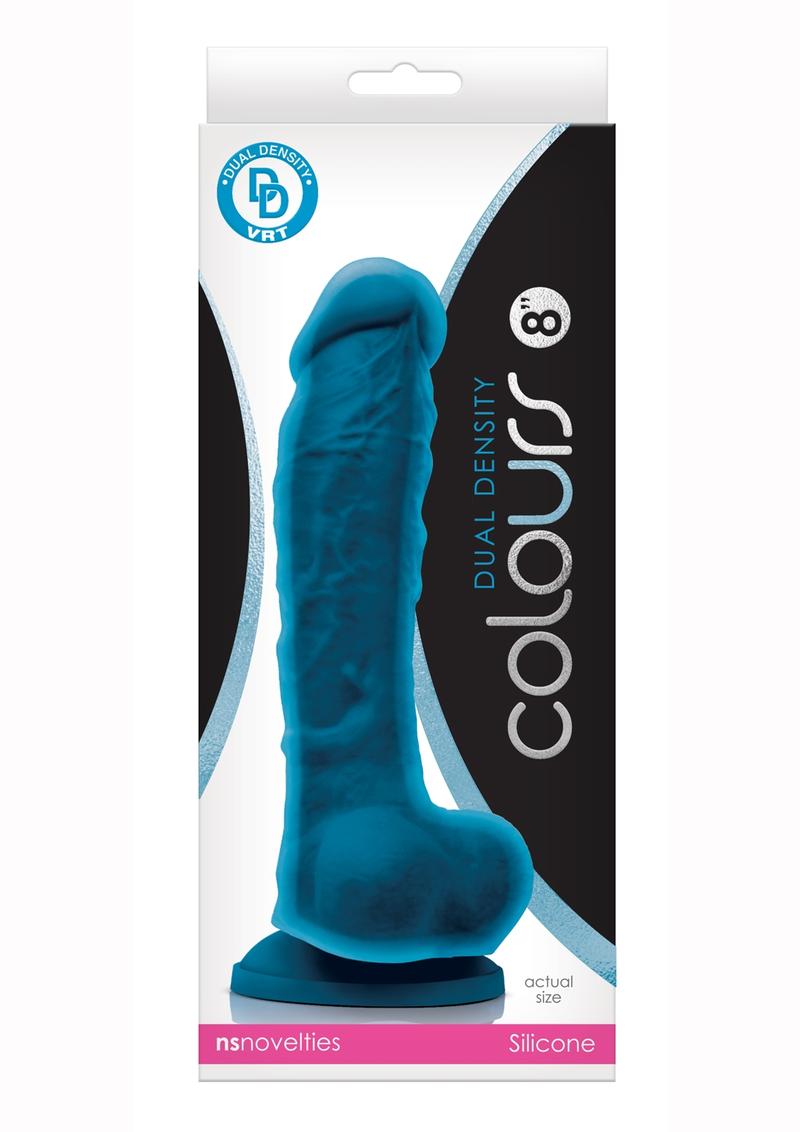 Colours Dual Density 8 Non Vibrating Silicone Blue