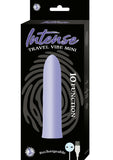 Intense Travel Vibe Mini - Vibrador de viaje con 10 funciones, recargable por USB, resistente al agua, color morado, 4 pulgadas