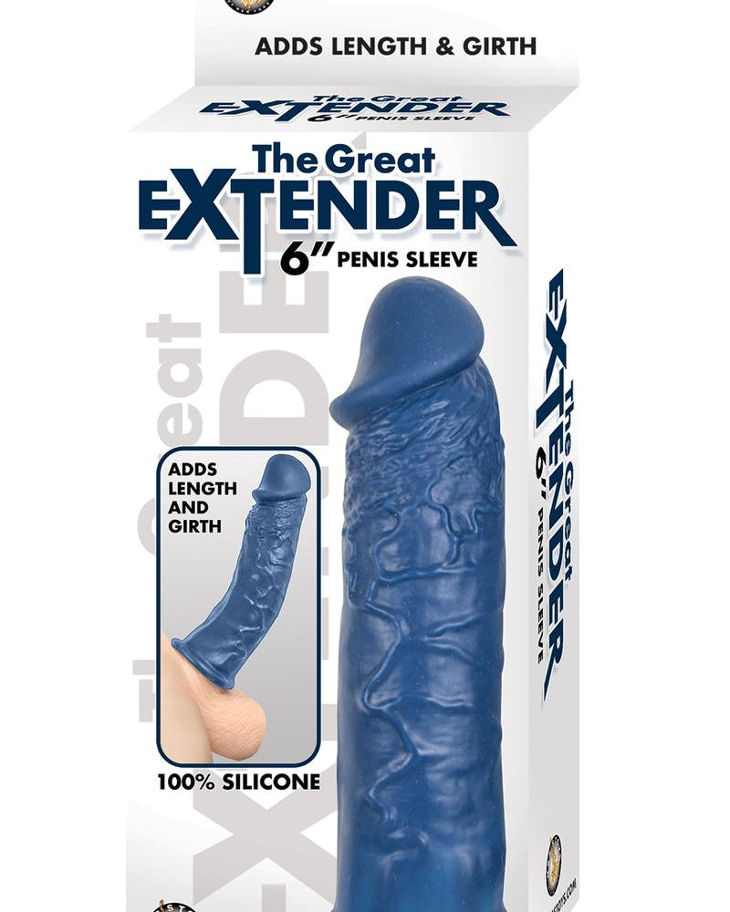 La mejor funda para el pene de silicona realista resistente al agua de color azul de 6 pulgadas