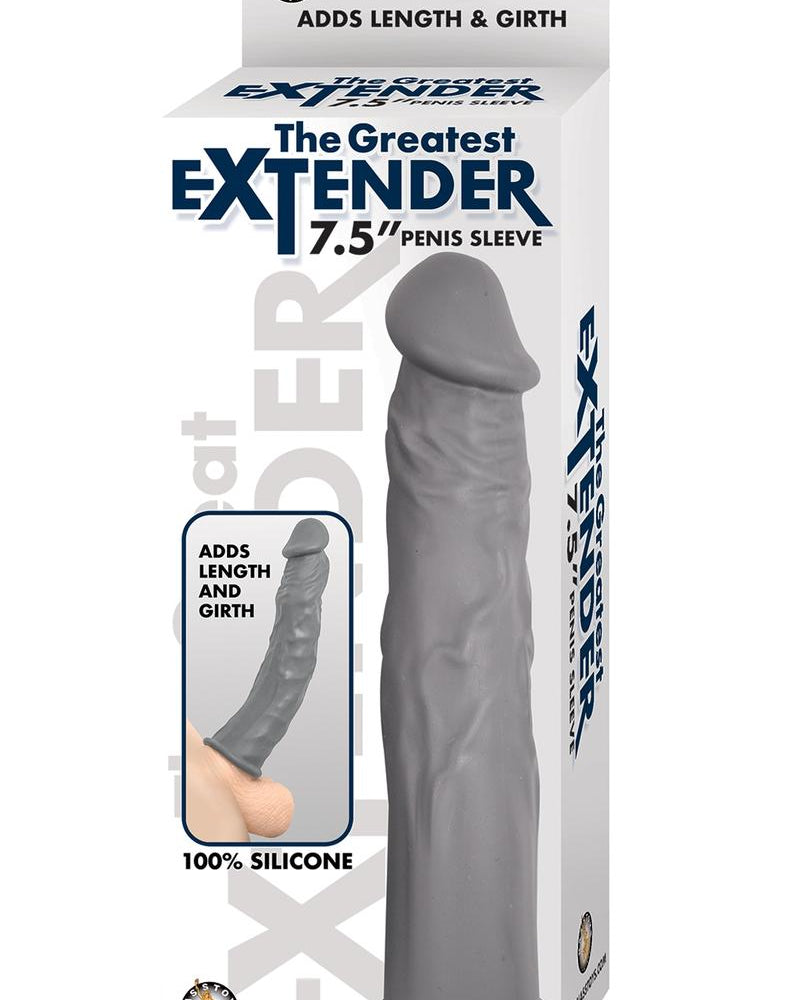 La mejor funda para el pene de silicona realista resistente al agua de 7,5 pulgadas en color gris