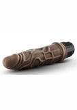 Dr. Skin Cock Vibe 3 Realistic Vibrator Splashproof Chocolate 7.25 Inch