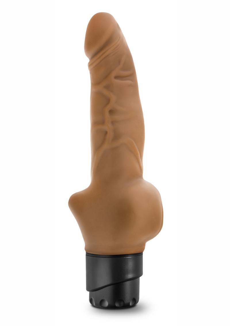 Dr. Skin Cock Vibe 12 Realistic Vibrator Showerproof Mocha 8 Inch