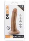 Pene realista Dr. Skin con ventosa color moca de 5,5 pulgadas
