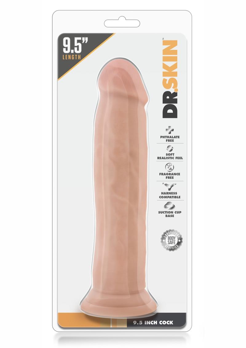 Pene realista de vainilla de 9,5 pulgadas del Dr. Skin