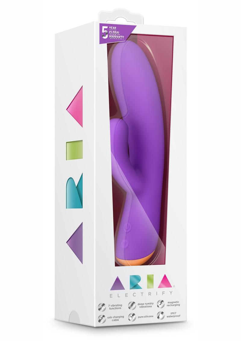 Aria Electrify Plum Multi Spreed Vibe Waterproof Rechargeable