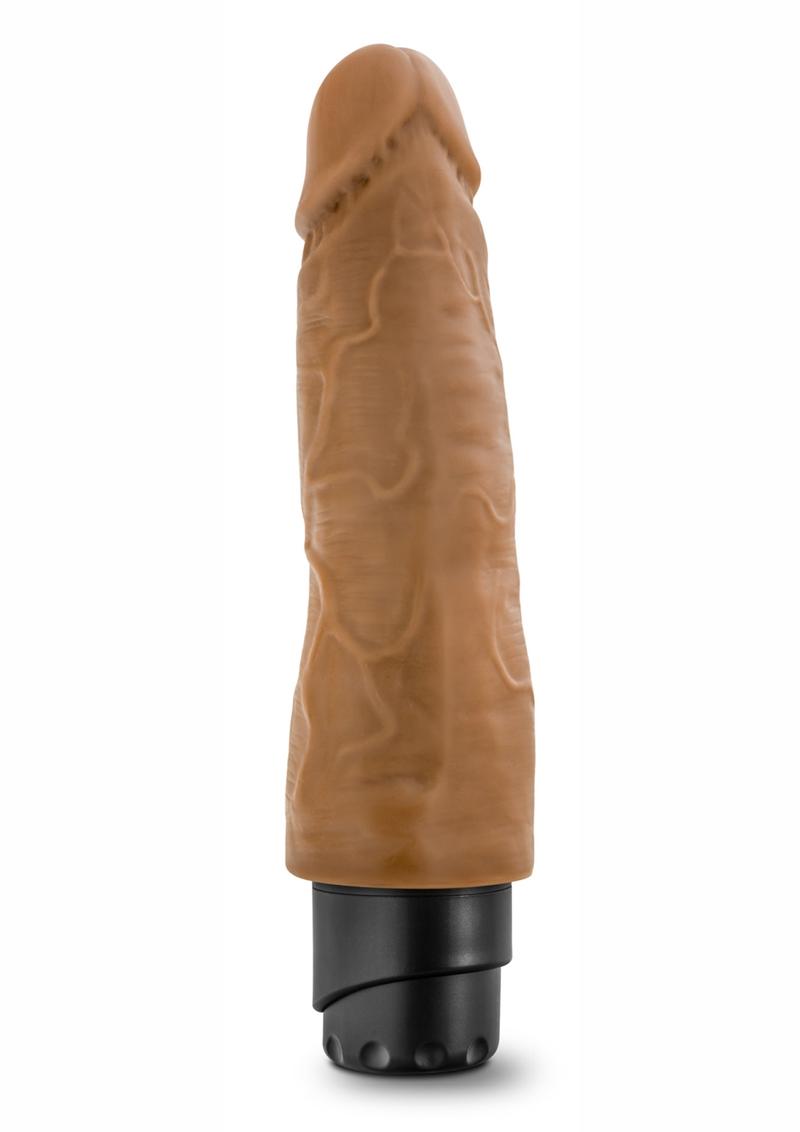 Dr. Skin Cock Vibe 14 Realistic Vibrator Splashproof Mocha 8 Inch