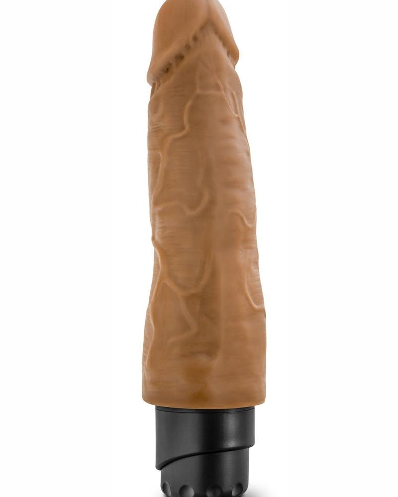 Dr. Skin Cock Vibe 14 Realistic Vibrator Splashproof Mocha 8 Inch