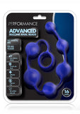 Performance Silicone Anal Beads 16 Inch Indigo