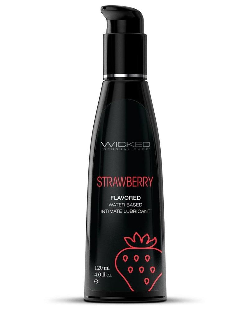 Wicked Aqua Strawberry Lube 4oz Water Based