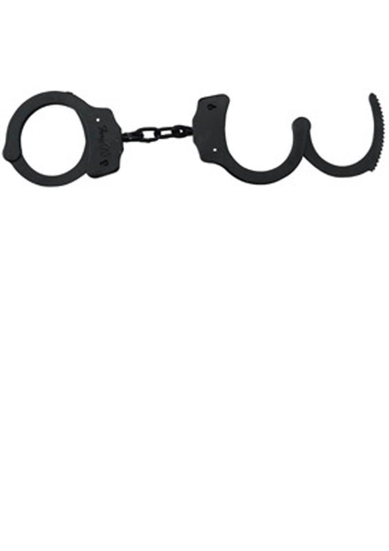 Black Coated Handcuffs - Dbl Lock