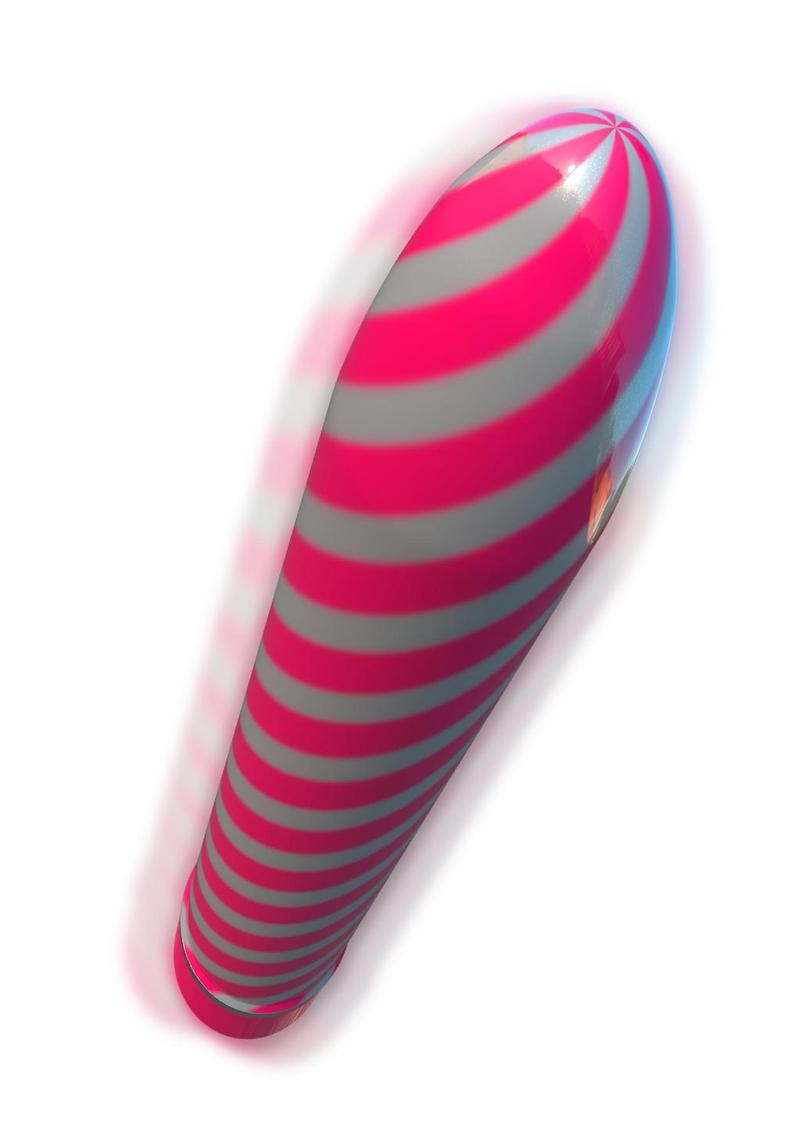 Vibrador Sweet Swirl rosa de 8 pulgadas, multivelocidad, resistente al agua