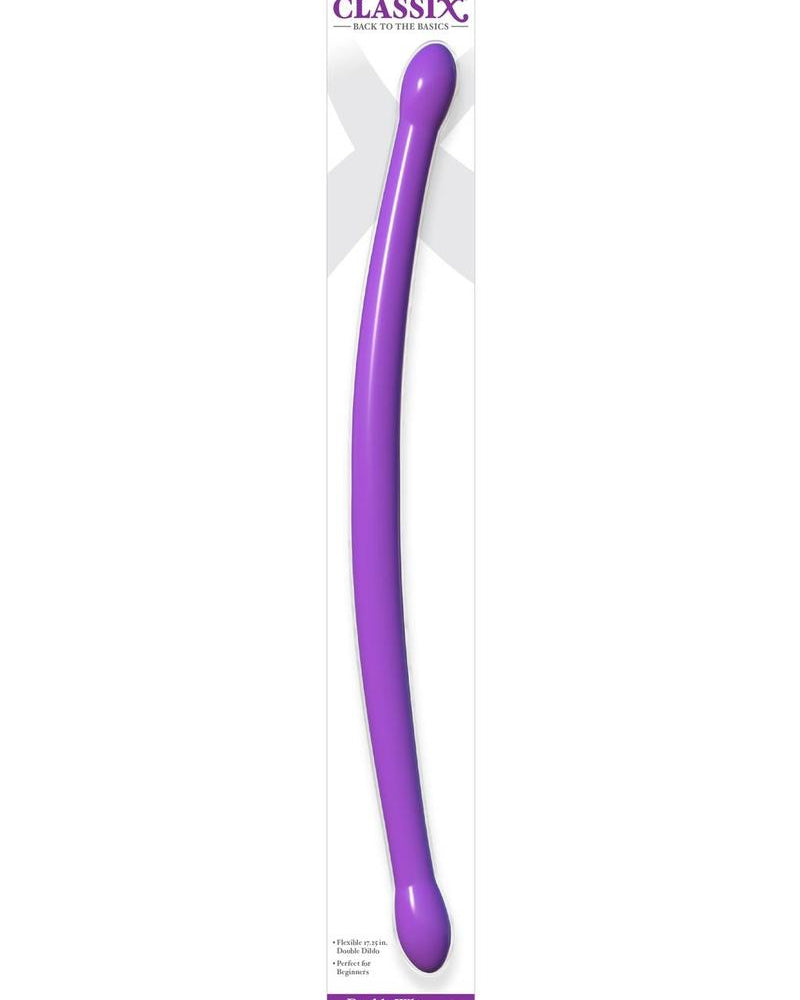 Double Whammy Purple Rubber Non Vibrating Duel Penetration