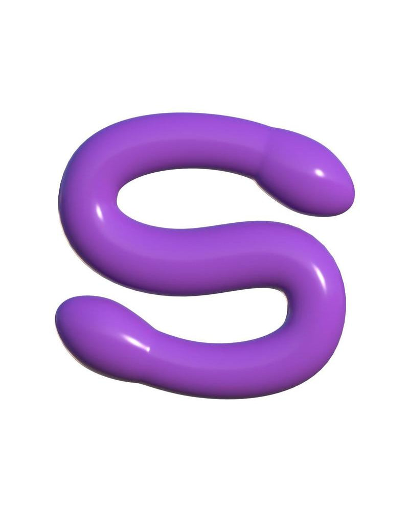 Double Whammy Purple Rubber Non Vibrating Duel Penetration