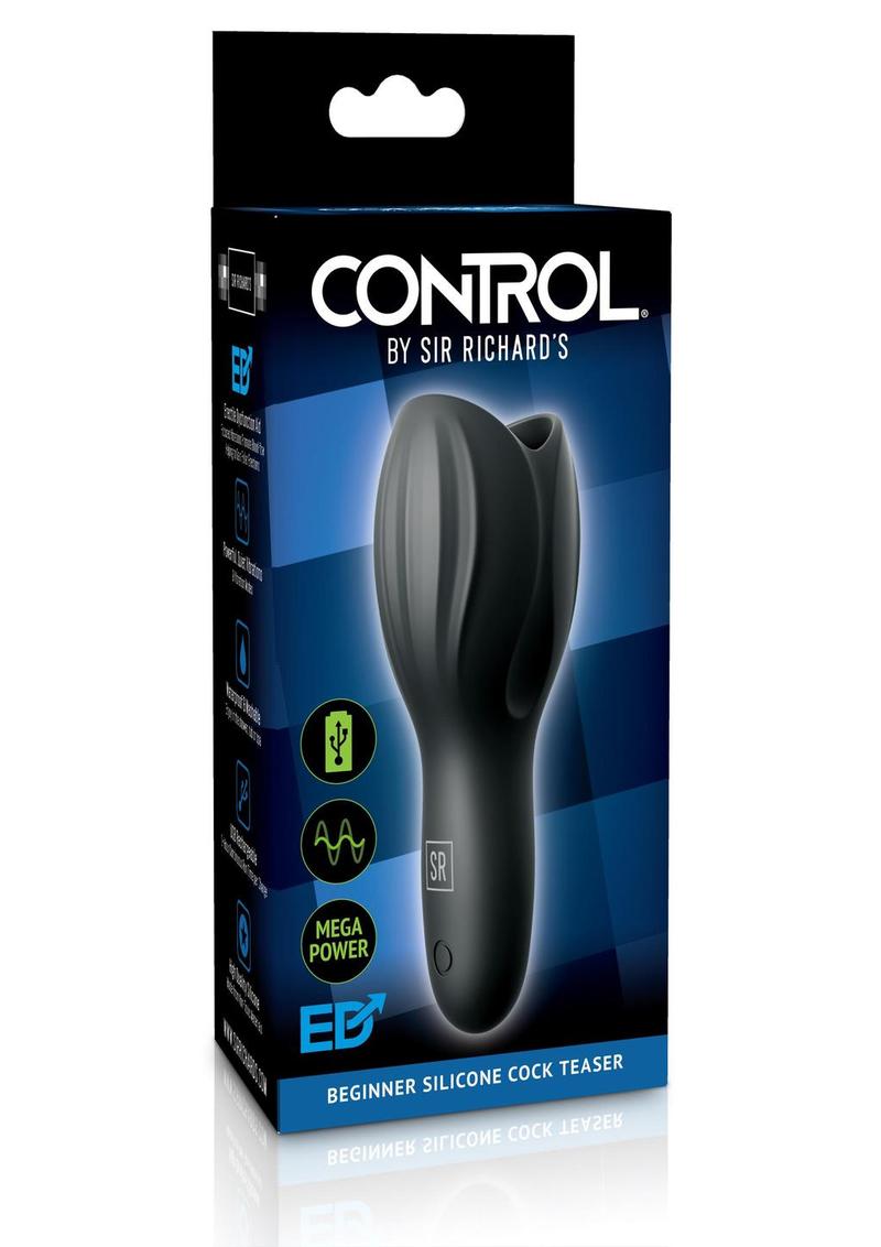 Beginner Silicone Cock Teaser Vibrating Male Masturbator Rechargeable