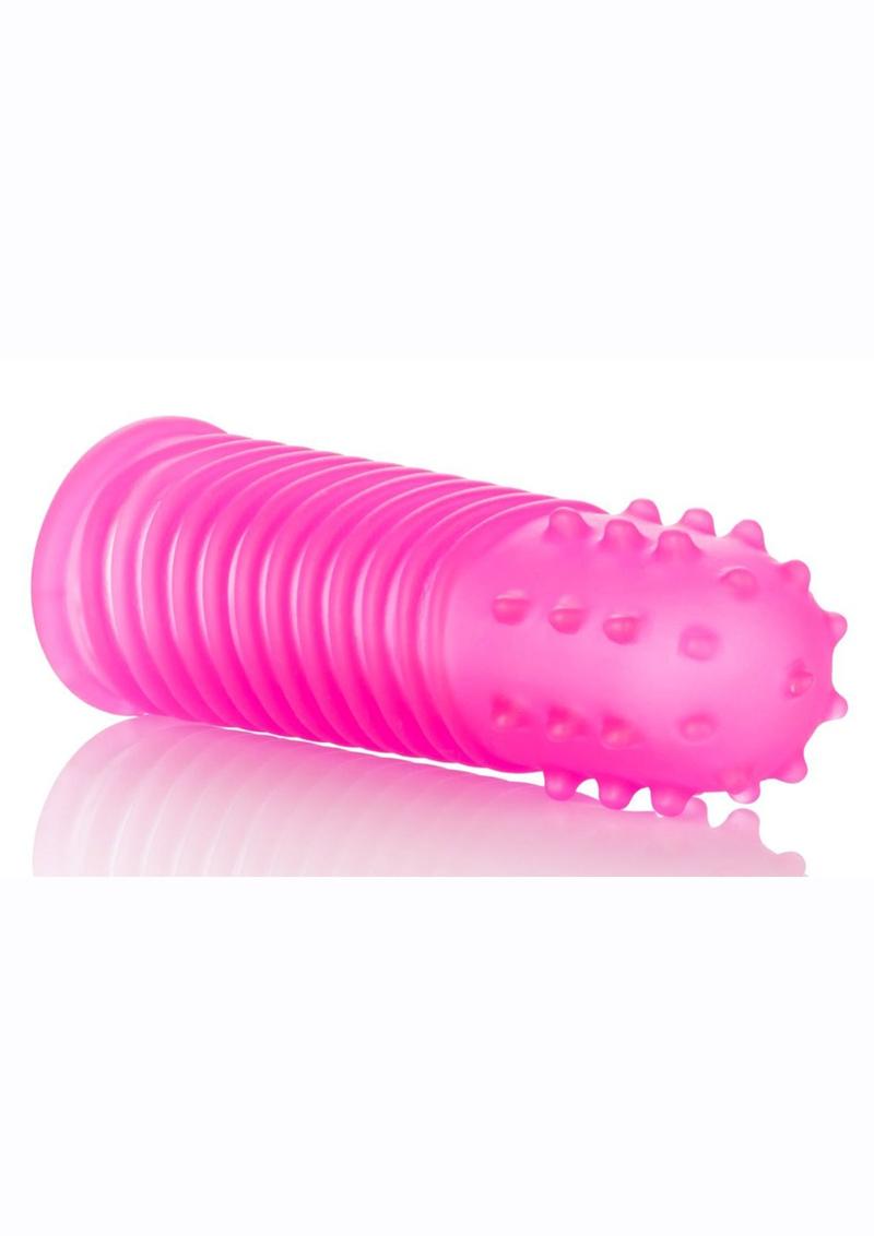 Masajeador con textura rosa Intimate Play Finger Tingler