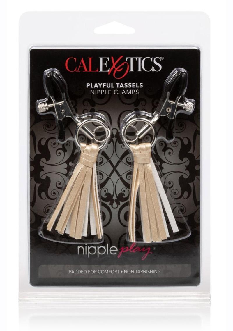 Pinzas para pezones con borlas Nipple Play doradas