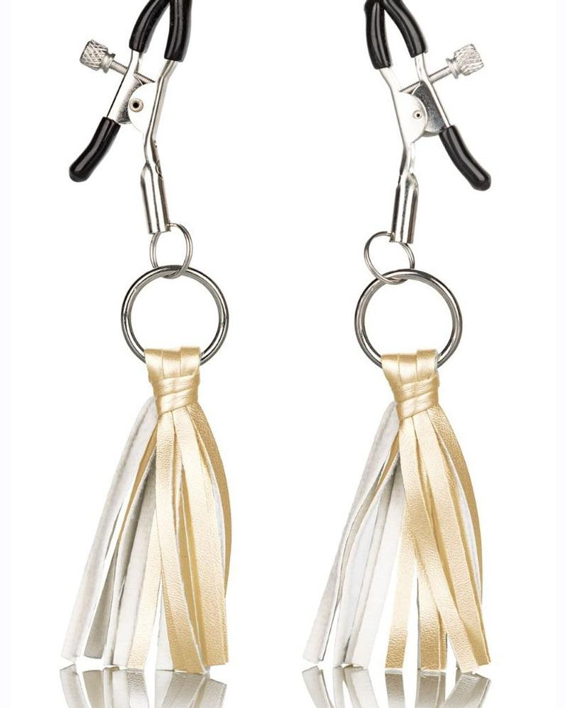 Pinzas para pezones con borlas Nipple Play doradas