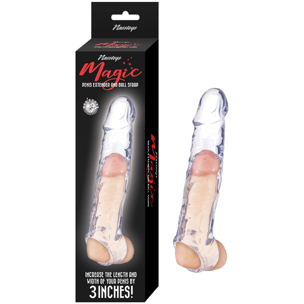 Magic Penis Extender and Ball Strap 6.5" - Clear