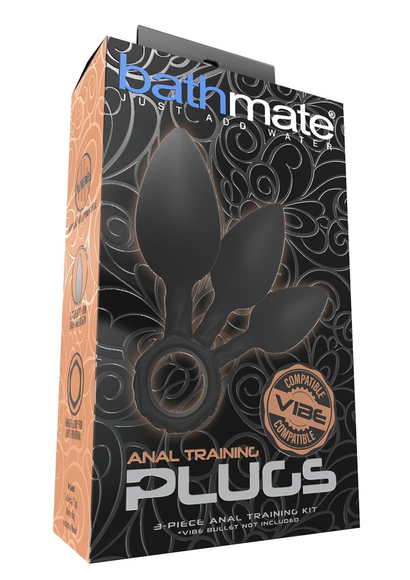 Bathmate Anal Training Plugs Kit Black Silicone