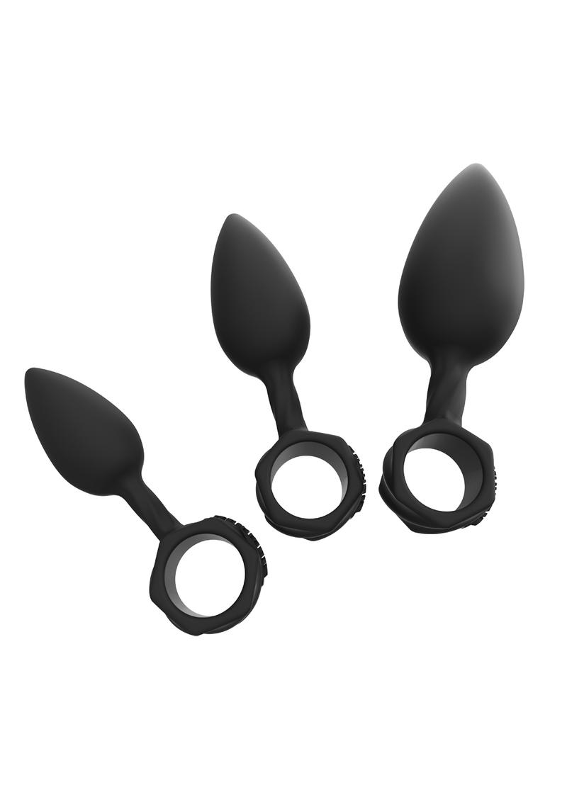 Bathmate Anal Training Plugs Kit Black Silicone