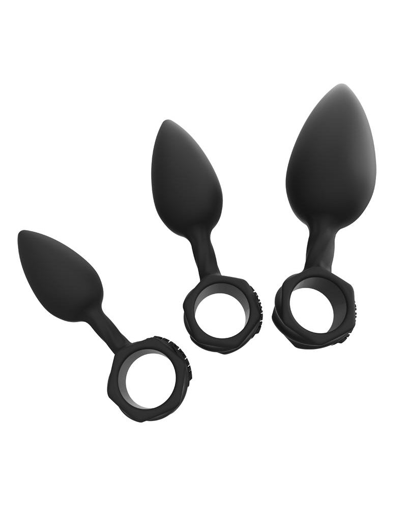 Bathmate Anal Training Plugs Kit Black Silicone