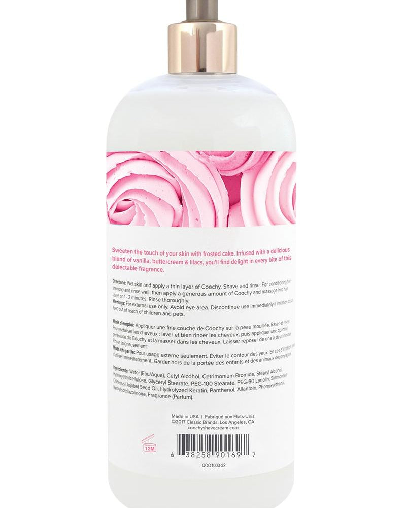 Crema de afeitar Coochy Oh So Smooth Frosted Cake, bomba de 32 onzas