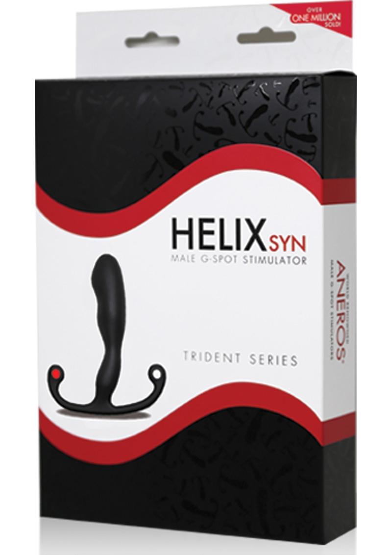 Estimulador del punto G masculino Trident Helix Syn, color negro