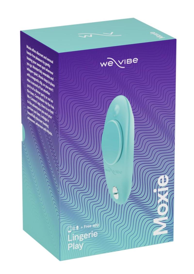 Masajeador de bragas recargable multifunción We Vibe Moxie Aqua, resistente al agua