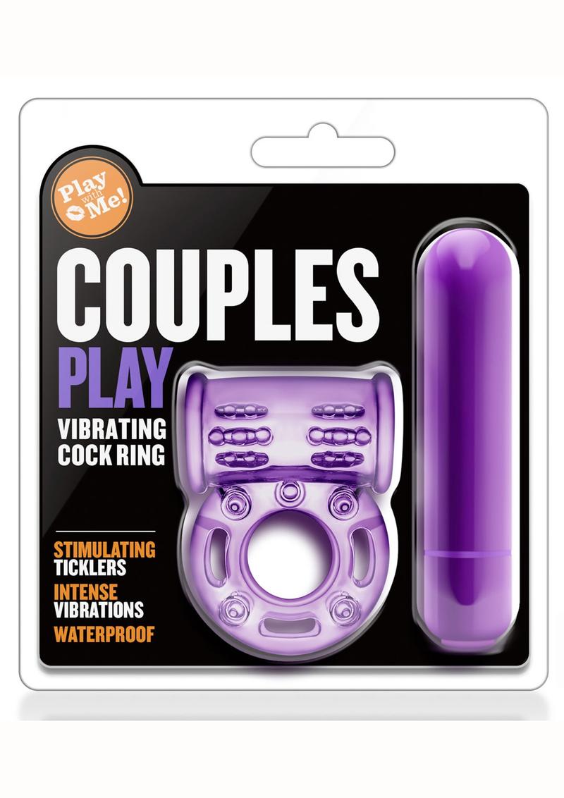 Anillo vibrador para el pene Power With Me para parejas, color morado, resistente al agua