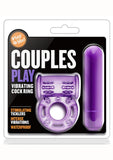 Power With Me Couples Play Vibe Ring Purple Cock Ring Waterproof