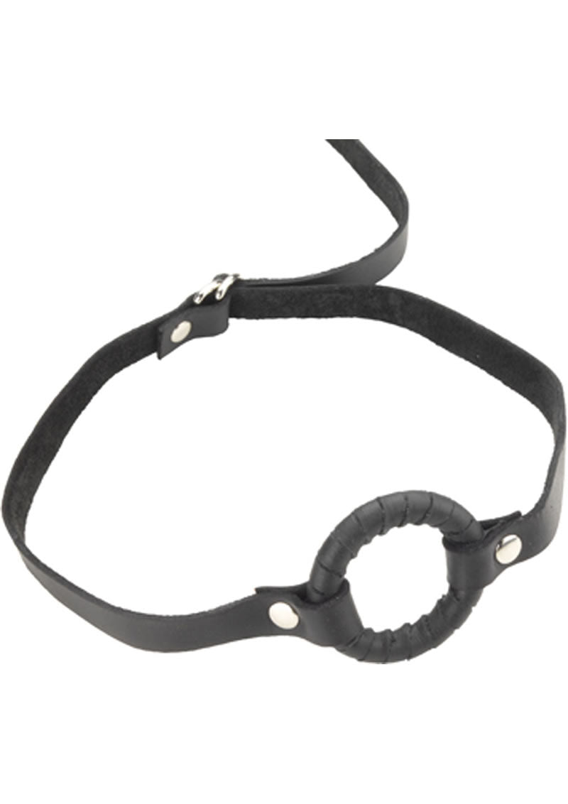 Extremeline O Ring Gag Leather 1.375 Black