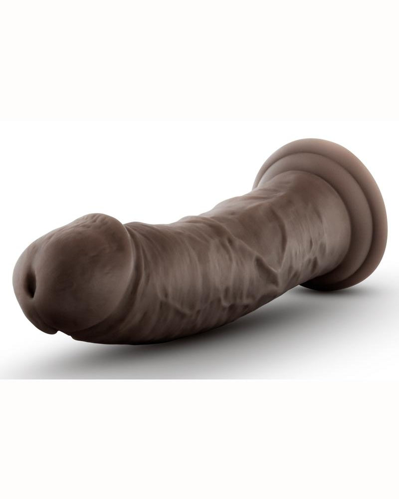 Au Naturel Dildo With Suction Cup 8 Inch Chocolate