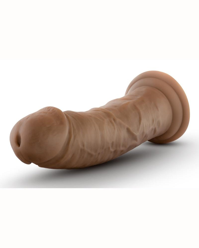 Au Naturel Duel Dense Realistic Dildo Suction Base Brown 8 Inches