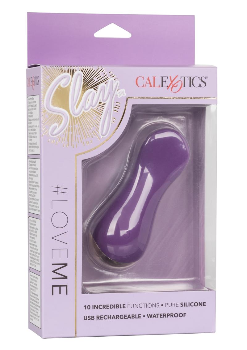 Slay Lover Massager Vibrating Multispeed Silicone Purple