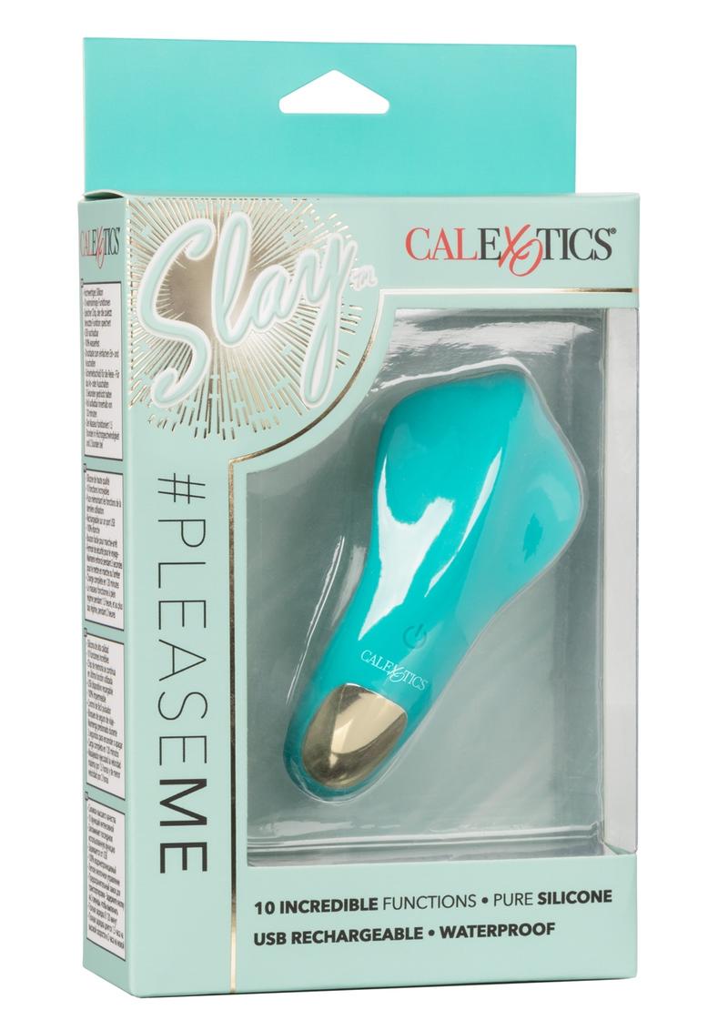 Slay Pleaser Massager Multispeed Silicone Green