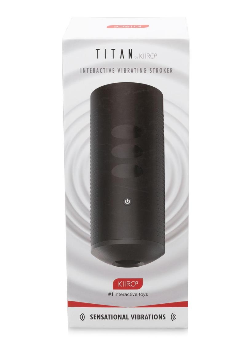 Kiiroo Titan Interactive Vibrating Masturbator For Men Black 8.7 Inches