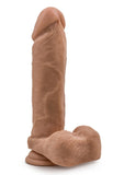 Au Naturel Realistic Dildo With Balls Suction Base Mocha 9.5 Inches