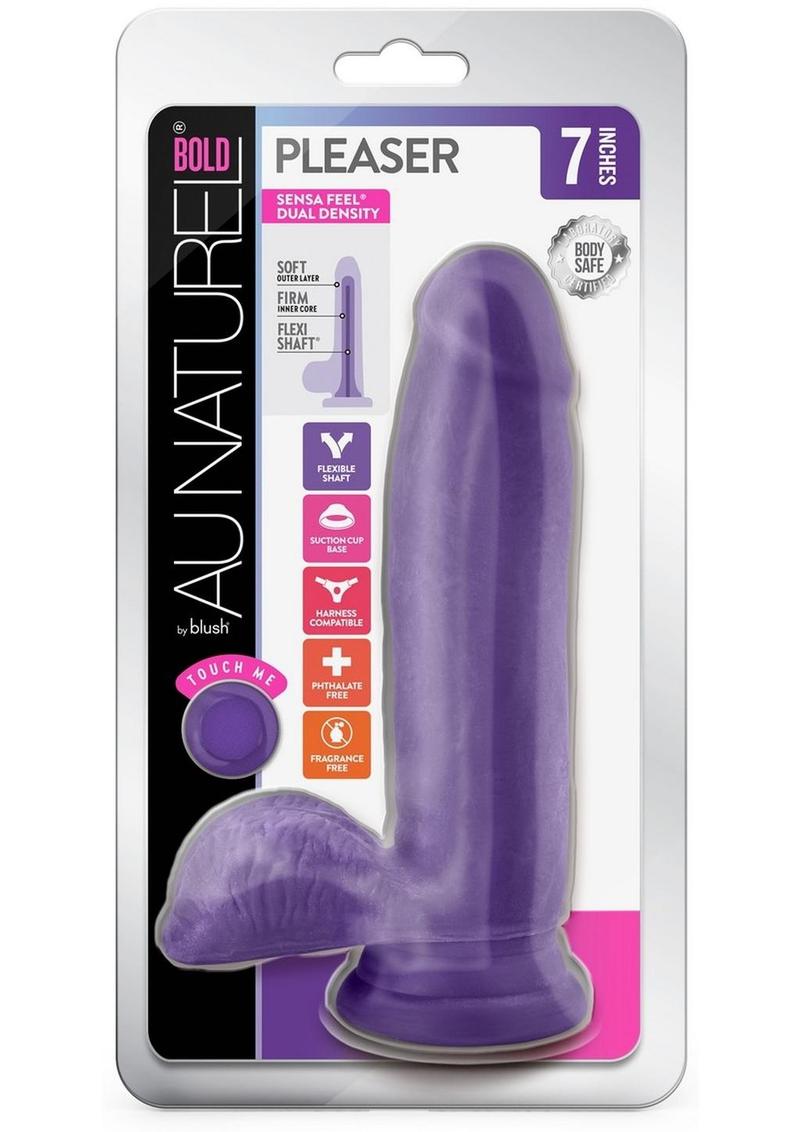 Au Naturel Bold Pleaser Dildo 7  inch Suction Cup Non Vibrating